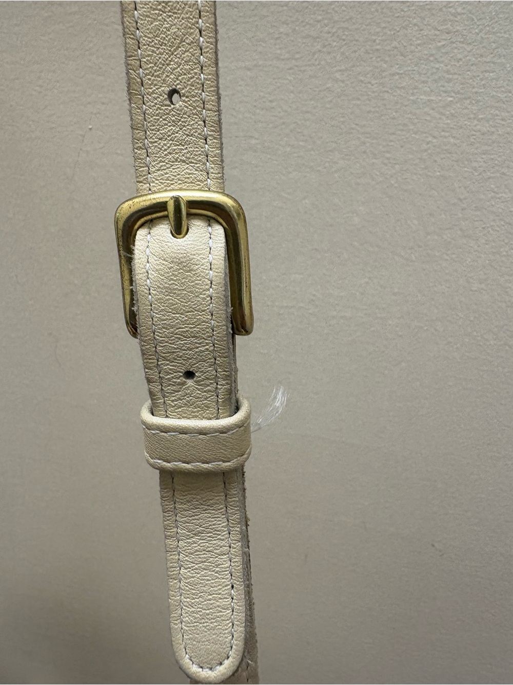 Vintage Coach Sutton Bag #9814 
Cream Leather Crossbody-see pics for stains - Picture 15 of 16